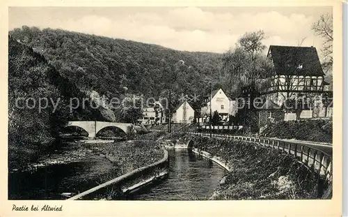 AK / Ansichtskarte Altwied Bruecke Fachwerk Altwied