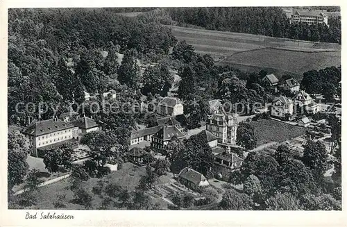 AK / Ansichtskarte Salzhausen_Bad Fliegeraufnahme Kuranlagen Salzhausen_Bad