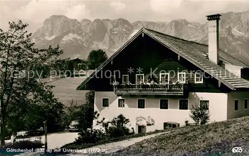 AK / Ansichtskarte Marktschellenberg Gasthof Goetschenhof mit Untersberg Marktschellenberg