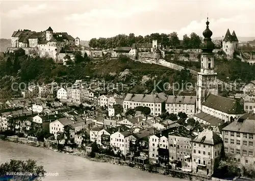 AK / Ansichtskarte Burghausen_Salzach Stadtpanorama Burghausen Salzach