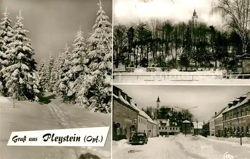 AK / Ansichtskarte Pleystein Winteridyll Dorfstrasse Pleystein