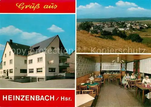 AK / Ansichtskarte Heinzenbach Gasthaus Echternach Gaststube Panorama Heinzenbach