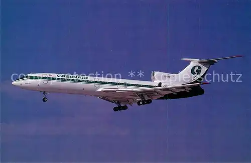 AK / Ansichtskarte Flugzeuge_Zivil Greenair Tupolev TU 154M c n 833 TC GRB  Flugzeuge Zivil