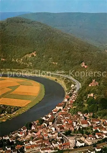 AK / Ansichtskarte Neckarsteinach Vierburgenstadt am Neckar Fliegeraufnahme Neckarsteinach