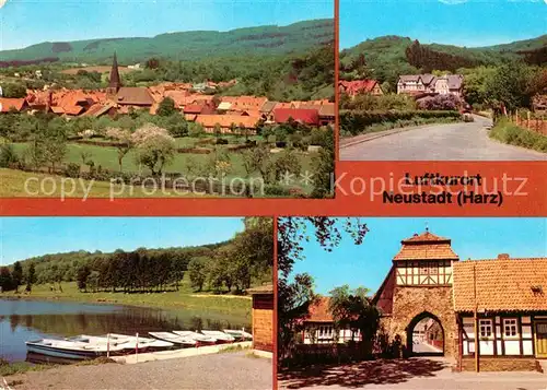 AK / Ansichtskarte Neustadt_Harz Teilansicht Luftkurort Kurhaus Haus Lebenswende Gondelteich Torstrasse Neustadt_Harz