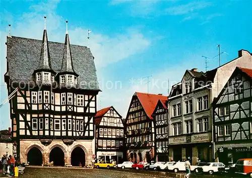 AK / Ansichtskarte Alsfeld Blick zum Rathaus Altstadt Fachwerkhaeuser Alsfeld