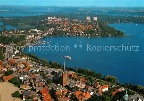 AK / Ansichtskarte Ploen_See Naturpark Holsteinische Schweiz Fliegeraufnahme Ploen_See