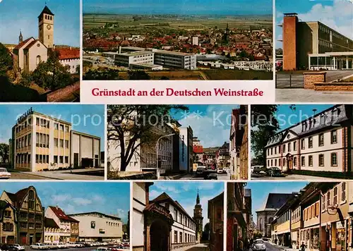 AK / Ansichtskarte Gruenstadt Alte Lateinschule altes Rathaus Kirche Ortsansichten Gruenstadt