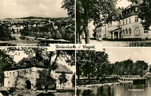 AK / Ansichtskarte Rodewisch Panorama Rathaus Museum Goeltzsch Gondelstation Rodewisch