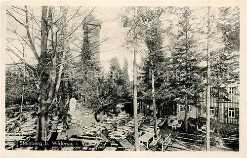 AK / Ansichtskarte Steinberg_Vogtland Teilansicht Turm Steinberg_Vogtland