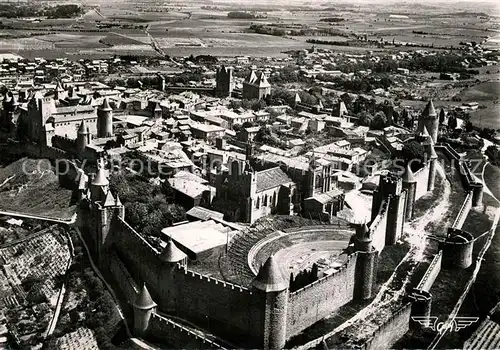 AK / Ansichtskarte Carcassonne Fliegeraufnahme Carcassonne