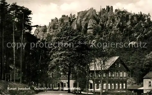 AK / Ansichtskarte Jonsdorf Gondelfahrt mit Nonnenfelsen Zittauer Gebirge Jonsdorf