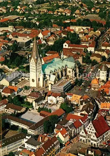 AK / Ansichtskarte Paderborn Kaiserpfalz Dom Gaukirche Rathaus Fliegeraufnahme Paderborn