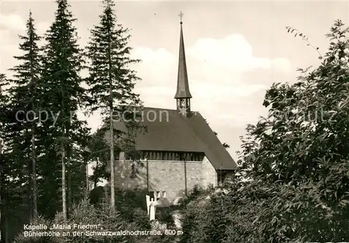 AK / Ansichtskarte Buehl_Baden Kapelle Maria Frieden Buehlerhoehe Schwarzwaldhochstrasse Buehl_Baden