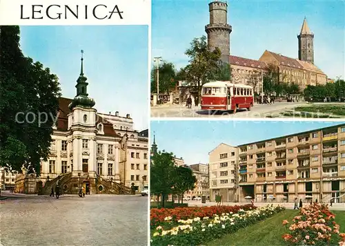 AK / Ansichtskarte Legnica Ratusz Zamek piastowski Ulica Rosenbergow Rathaus Schloss Legnica