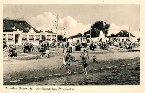 AK / Ansichtskarte Dahme_Ostseebad Strand Strandkasino Dahme_Ostseebad