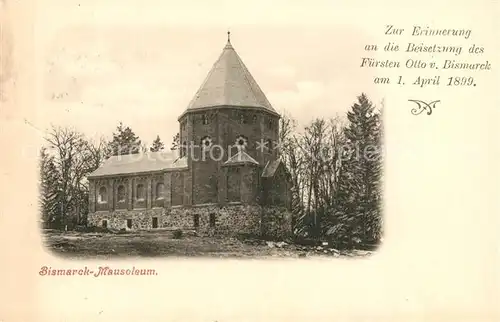 AK / Ansichtskarte Friedrichsruh_Aumuehle Bismarck Mausoleum Friedrichsruh_Aumuehle