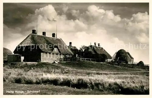 AK / Ansichtskarte Hallig_Hooge Schulwarf Hallig Hooge