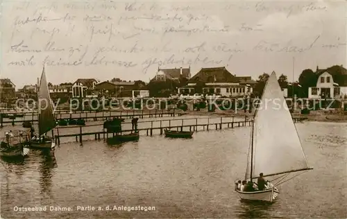 AK / Ansichtskarte Dahme_Ostseebad Anlegestelle Dahme_Ostseebad