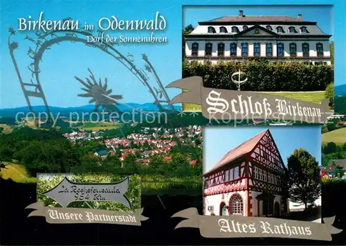 AK / Ansichtskarte Birkenau_Odenwald Panorama Schloss Birkenau Altes Rathaus Birkenau Odenwald