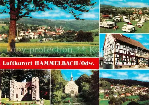 AK / Ansichtskarte Hammelbach Panorama Camping Fachwerkhaus Ruine kapelle Hammelbach