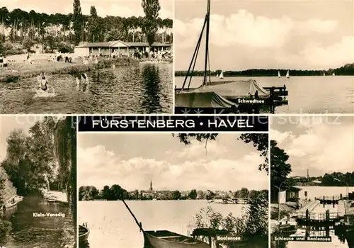 AK / Ansichtskarte Fuerstenberg_Havel Havelpartie Schwedtsee Klein Venedig Baalensee Schleuse Fuerstenberg_Havel