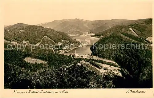 AK / Ansichtskarte Odertalsperre Fliegeraufnahme Lauterberg im Harz Odertalsperre