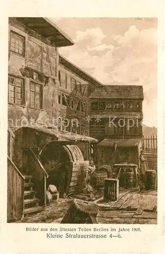 AK / Ansichtskarte Berlin Kleine Stralauerstrasse 4 6 Wassemuehle 1908 Berlin