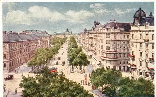 AK / Ansichtskarte Wien stubenring Kuenstlerkarte Aquarell Wien