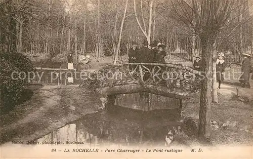 AK / Ansichtskarte La_Rochelle_Charente Maritime Parc Charruyer Pont rustique La_Rochelle