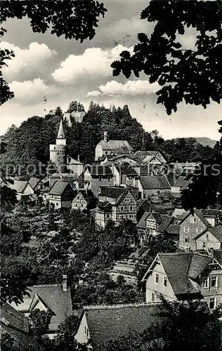 AK / Ansichtskarte Lindenfels_Odenwald Schloss Panorama Lindenfels Odenwald