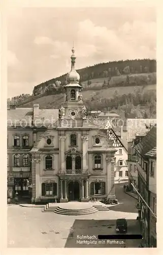 AK / Ansichtskarte Kulmbach Marktplatz Rathaus Kulmbach