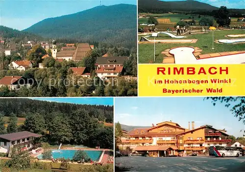AK / Ansichtskarte Rimbach_Bayrischer_Wald Panorama Freibad Minigolfplatz Hotel Rimbach_Bayrischer_Wald