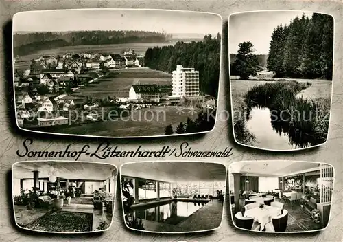 AK / Ansichtskarte Luetzenhardt Sonnenhof Panorama Gaststube Hallenbad Luetzenhardt