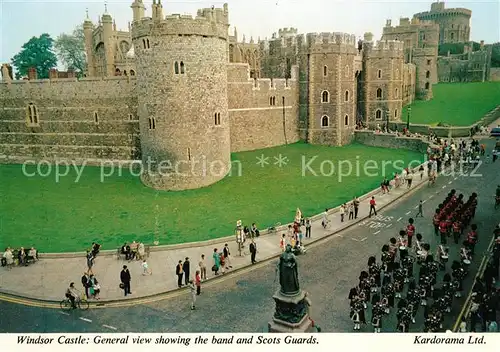 AK / Ansichtskarte Windsor_Castle Garde Aufstellung Scots Guards Windsor_Castle