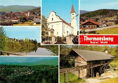 AK / Ansichtskarte Thurmansbang Panoramen Kirche Muehle Thurmansbang