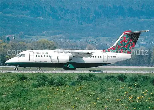 AK / Ansichtskarte Flugzeuge_Zivil Manx Airlines BAe 146 200 G MIMA c n E2079  Flugzeuge Zivil