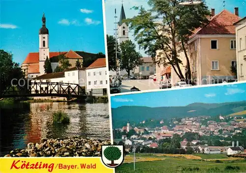 AK / Ansichtskarte Koetzting Panorama Kirche Ortsansicht Koetzting