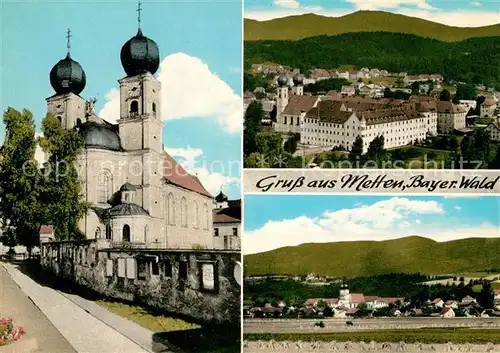 AK / Ansichtskarte Metten_Donau Kloster Panoramen Metten Donau