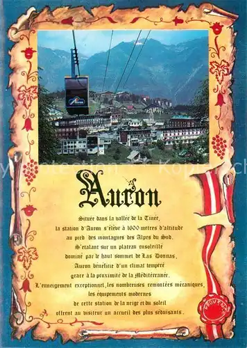 AK / Ansichtskarte Auron Seilbahn Ortsansicht Chronik Auron