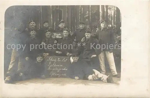 AK / Ansichtskarte Zeithain Gruppenbild Soldaten Militaer Parole 83 Tage Zeithain