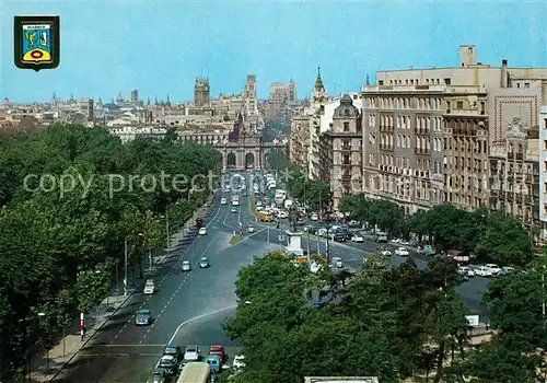 AK / Ansichtskarte Madrid_Spain Monumento General Espartoro Calle Alcala Madrid Spain