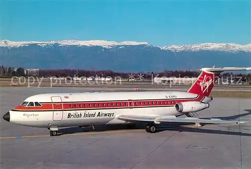 AK / Ansichtskarte Flugzeuge_Zivil British Island Airways Virgin Atlantic BAC 1 11 432FD G AXMU c n 157 Flugzeuge Zivil