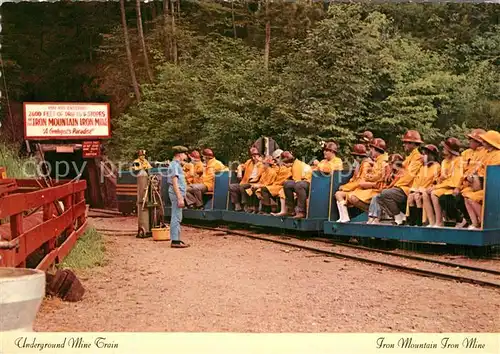 AK / Ansichtskarte Bergbau_Mining Underground Mine Train Iron Mountain Michigan  Bergbau Mining