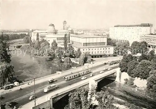 AK / Ansichtskarte Strassenbahn Muenchen Ludwigsbruecke Deutsches Museum  Strassenbahn