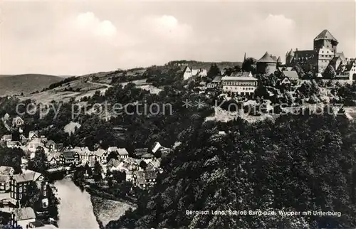 AK / Ansichtskarte Burg_Wupper Panorama Bergisch Land Unterburg Schloss Burg Wupper