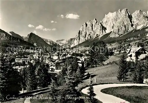 AK / Ansichtskarte Cortina_d_Ampezzo Panorama Col Rosa Pomagagnon Dolomiti Cortina_d_Ampezzo