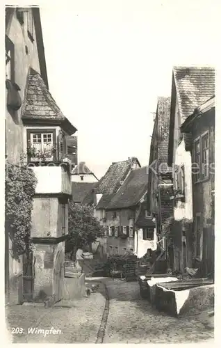 AK / Ansichtskarte Wimpfen Dorfgasse Wimpfen