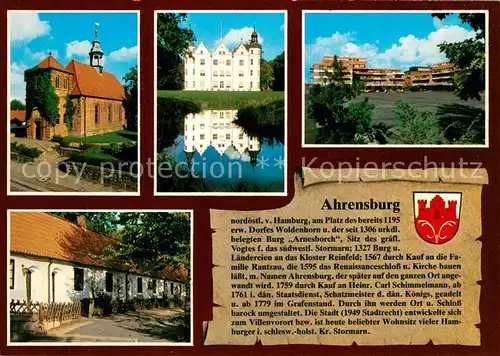 AK / Ansichtskarte Ahrensburg Schlosskirche Schloss Marktplatz Gottesbuden Ahrensburg