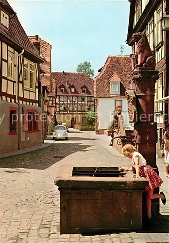 AK / Ansichtskarte Erbach_Odenwald Brunnen in der Altstadt Erbach Odenwald